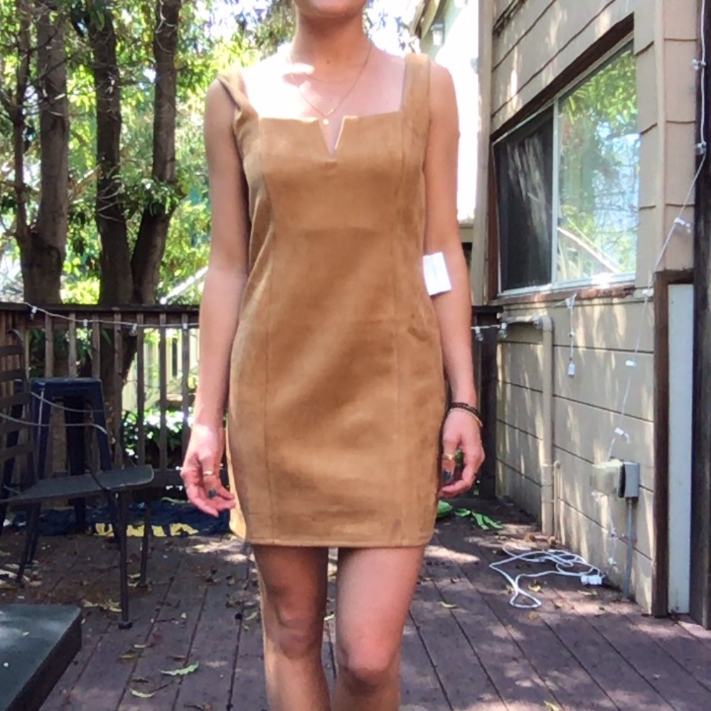 Carmel Tan/Brown Suede Dress